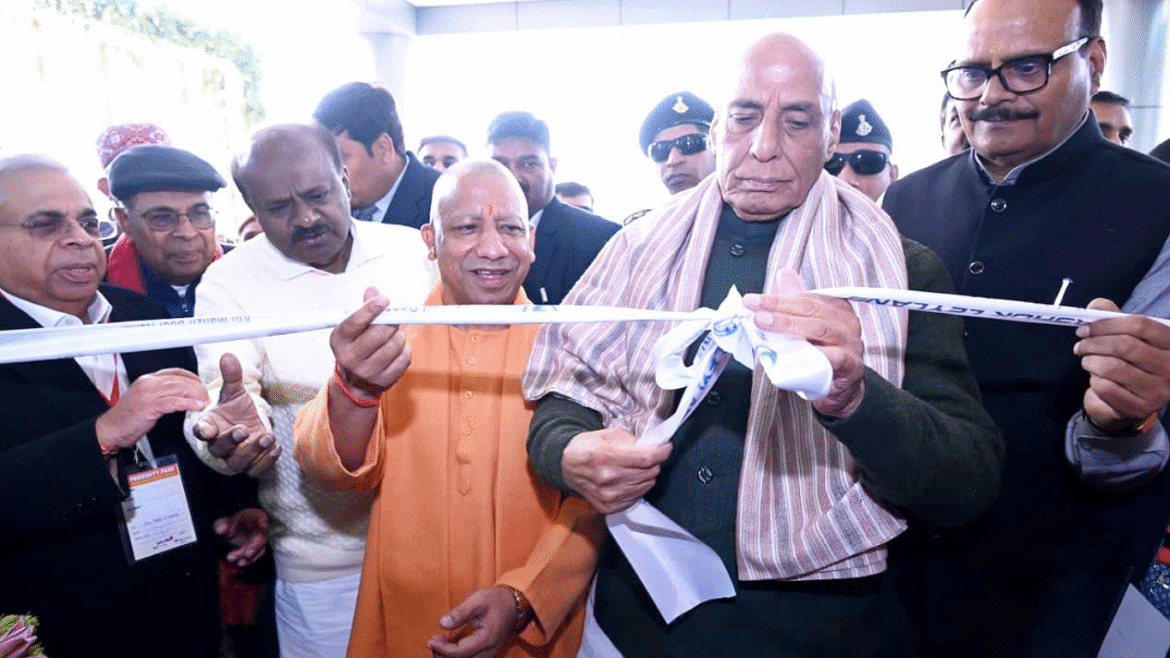 Rajnath Singh and Yogi Adityanath inaugurate Ashok Leyland EV plant in Lucknow