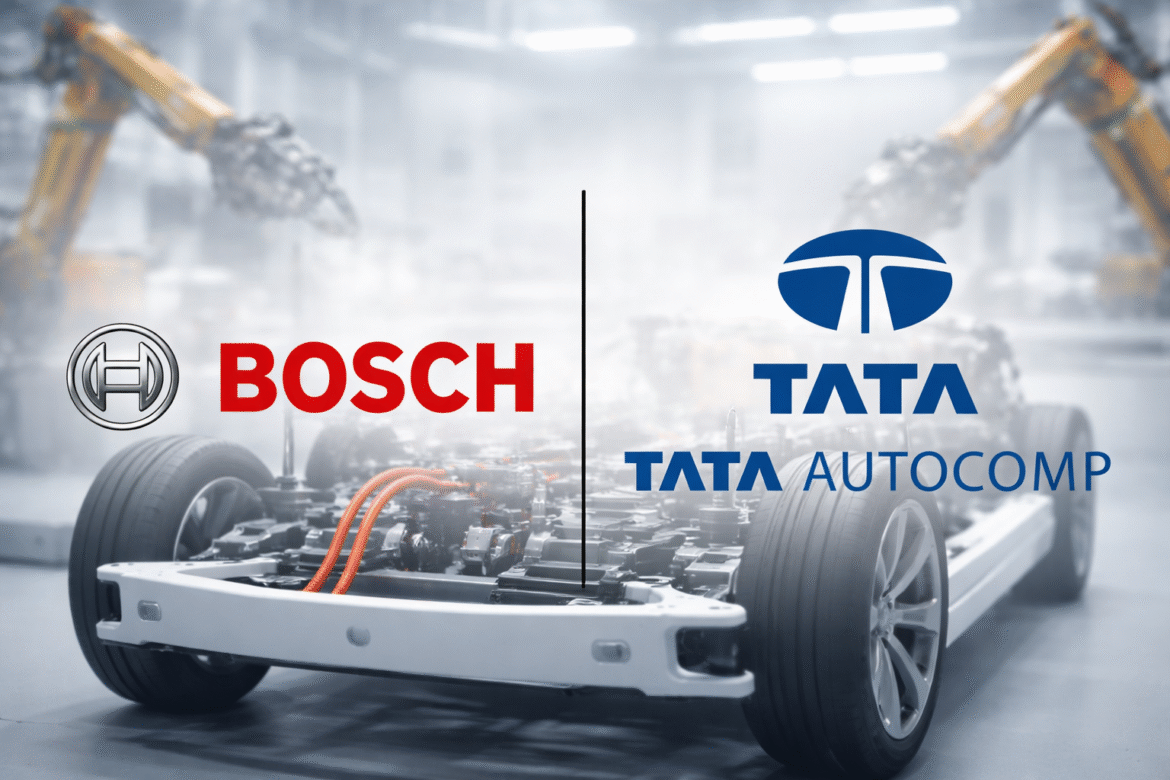 Bosch Limited and Tata AutoComp Systems announce a joint venture to accelerate future growth in e-mobility