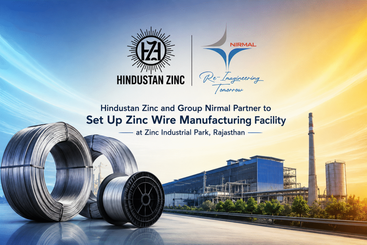 Hindustan Zinc Partners with Group Nirmal to Establish Zinc Wire Facility at Zinc Industrial Park in Rajasthan