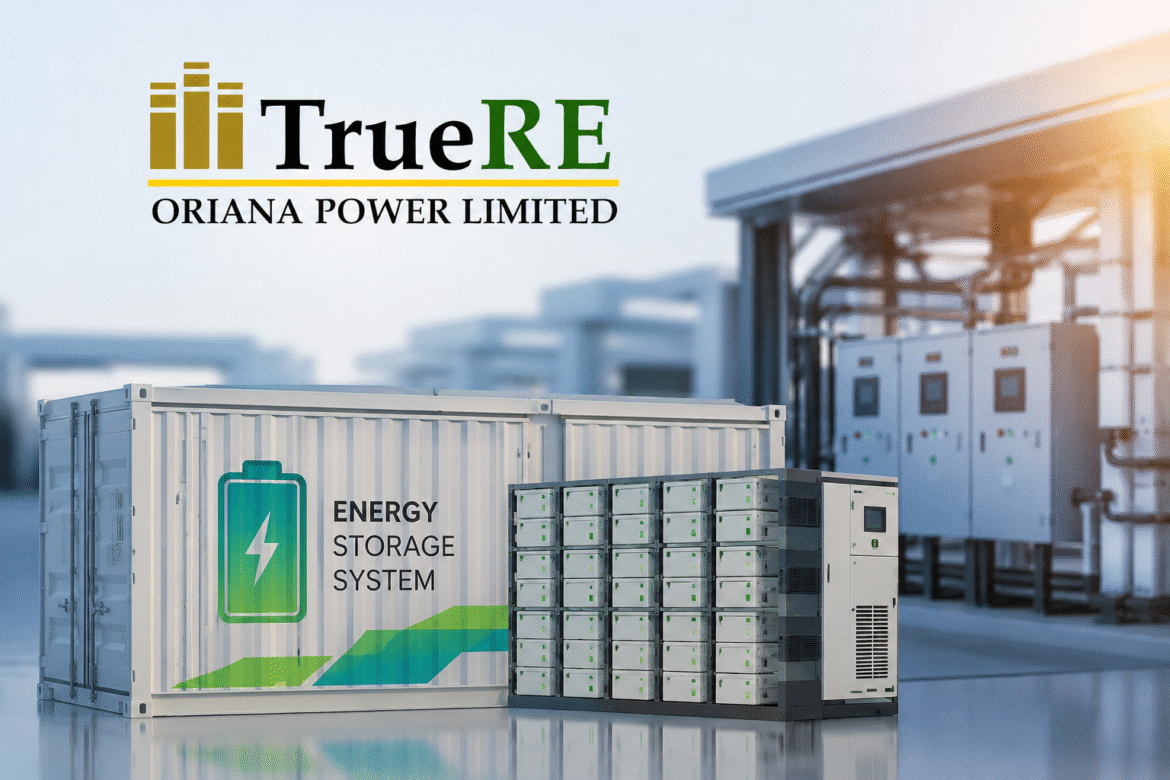 Oriana Power Limited Incorporates BESSCORE Storage as Step-Down Subsidiary
