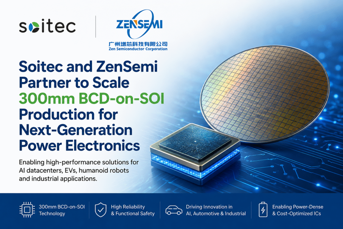 Soitec and ZenSemi Partner to Accelerate 300mm BCD-on-SOI Production for Advanced Power Electronics