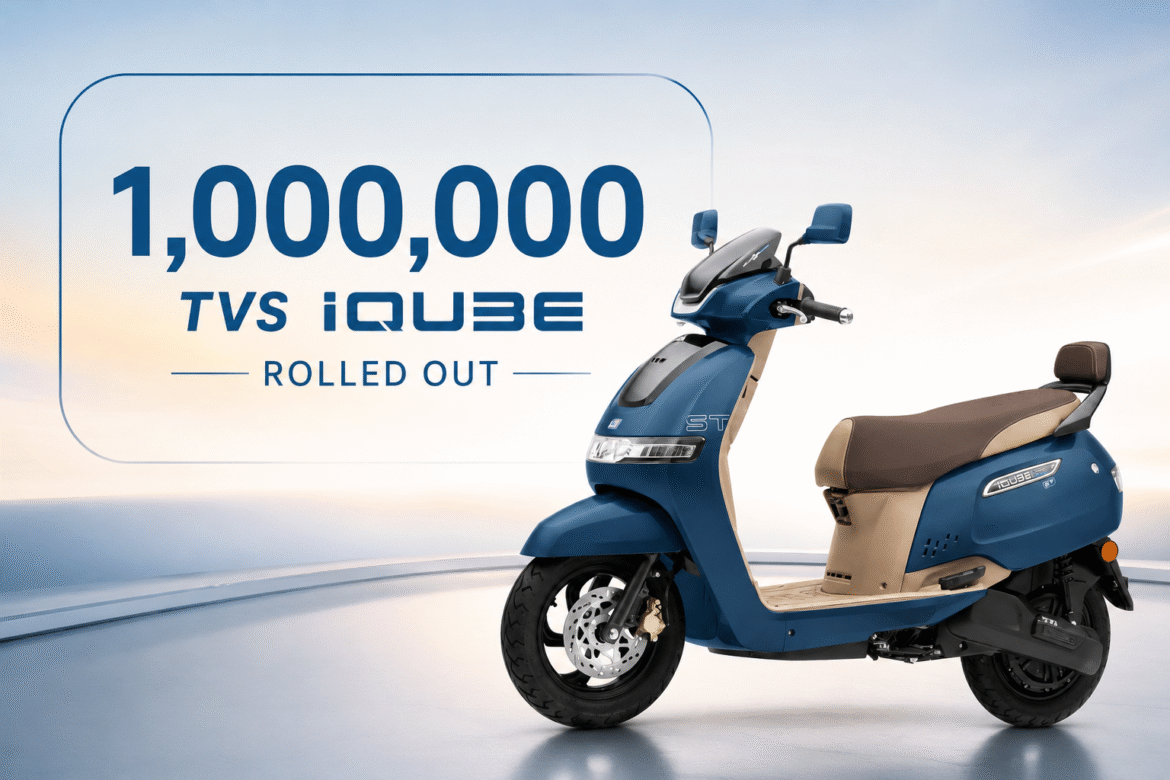 TVS Motor Rolls Out One Millionth iQube Electric Scooter from Hosur Plant