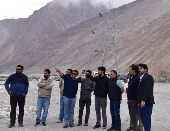 DC Nubra Reviews Progress of 220 KV Diskit-Phyang Transmission Line Project