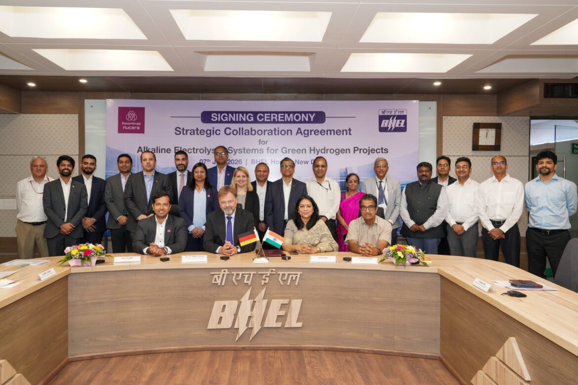 BHEL Partners with thyssenkrupp nucera India to Advance Local Manufacturing of Alkaline Electrolyser Systems