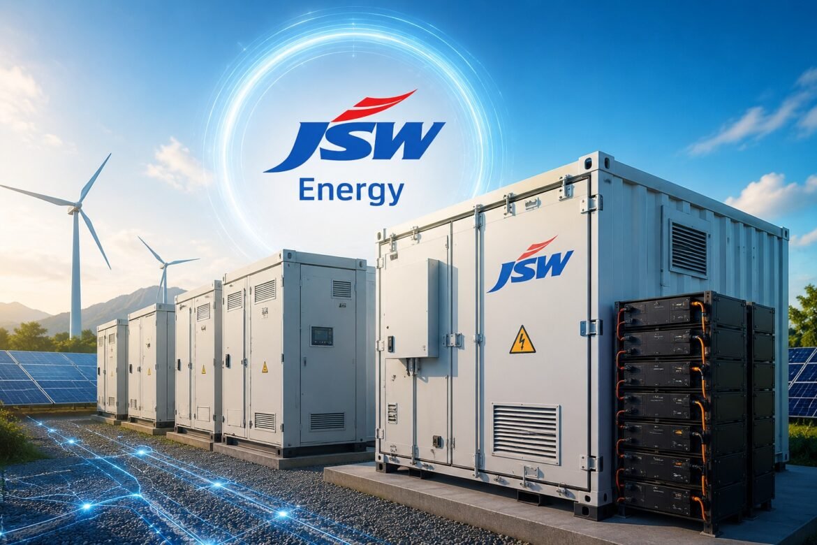 JSW Energy Secures ₹443.74 Crore BESS and PCS Order from Bondada Renewable Energy