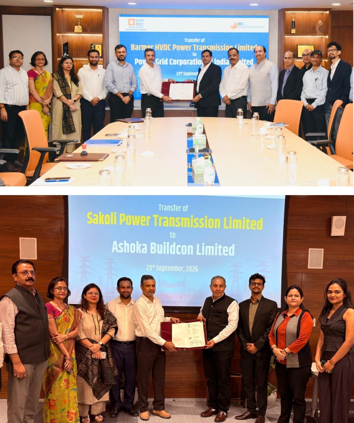 REC Transfers Barmer HVDC and Sakoli Power Transmission Subsidiaries to Successful Bidders