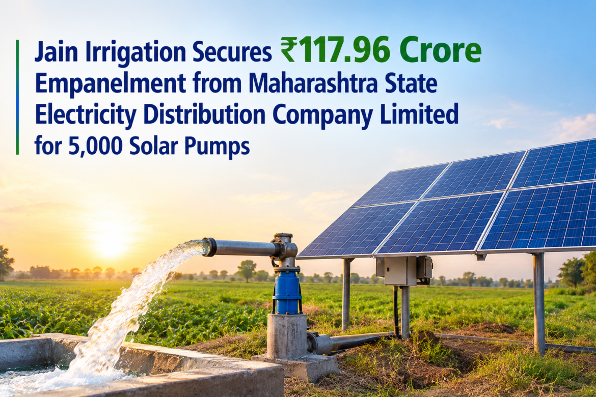 Jain Irrigation MSEDCL solar water pumping system Maharashtra