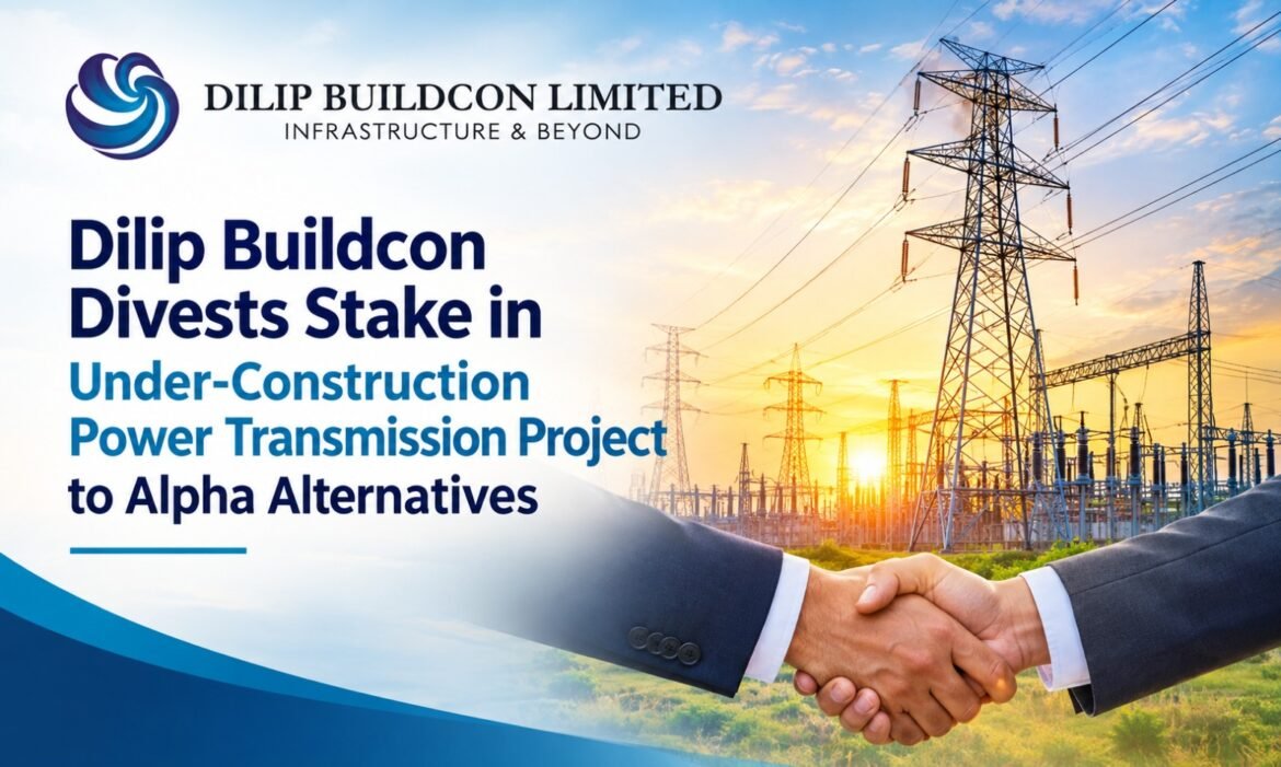 Dilip Buildcon Divests Stake in Under-Construction Power Transmission Project to Alpha Alternatives