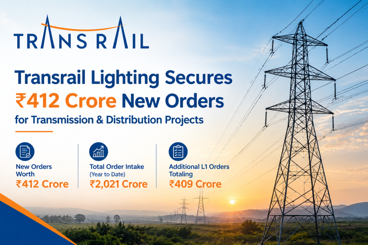 Transrail Lighting Secures ₹412 Crore New Orders for Transmission & Distribution Projects 