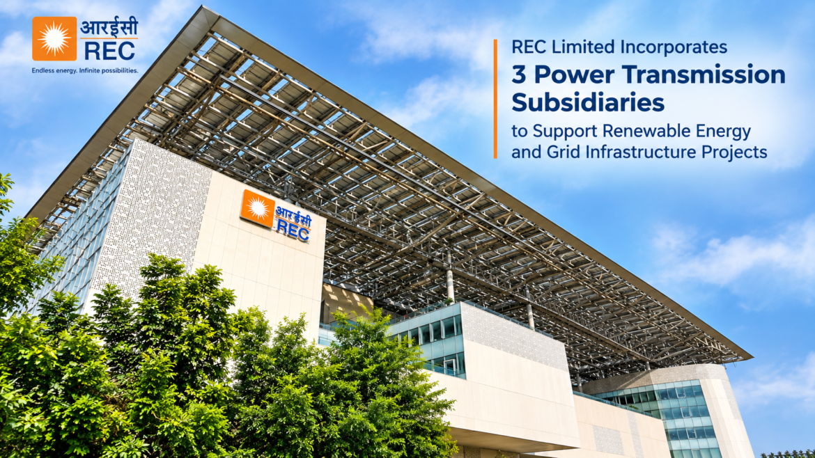 REC Incorporates Three Power Transmission Subsidiaries for Renewable Energy and Grid Infrastructure Projects